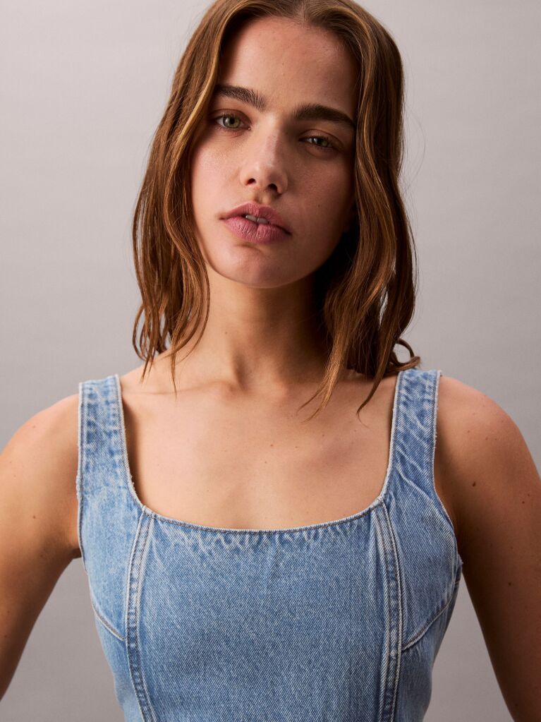 Denim Denim Μίνι Φόρεμα Με Scoop Λαιμόκοψη  Γυναίκα