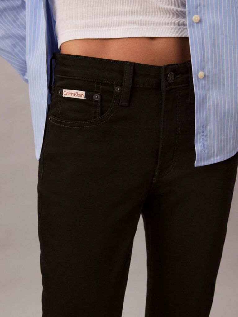 Black Mid Rise Skinny Jeans  Women