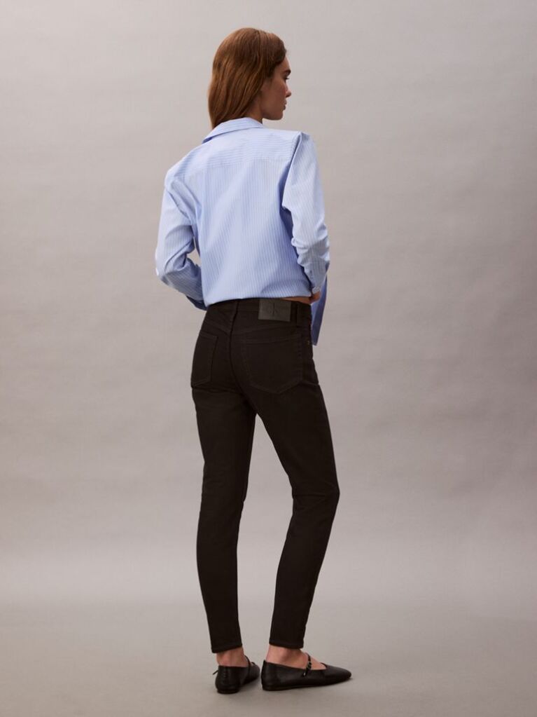 Black Mid Rise Skinny Jeans  Women