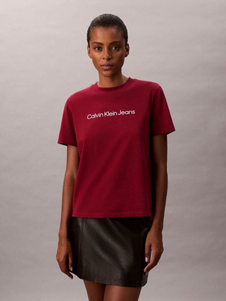 Κόκκινο Κοντομάνικο T-Shirt  Γυναίκα