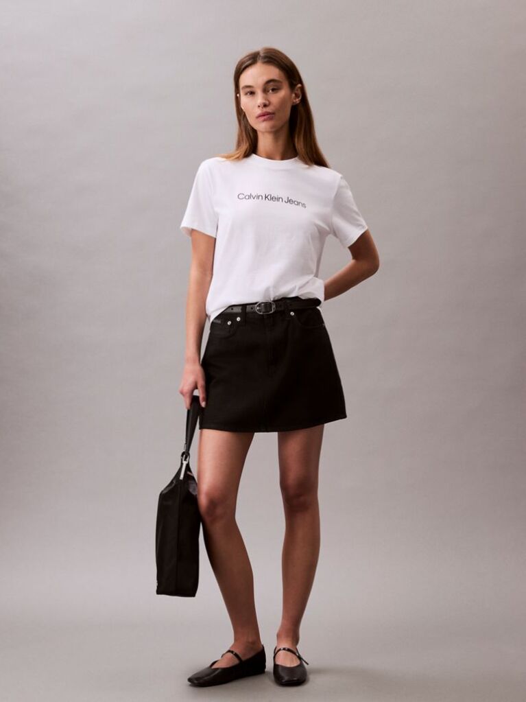 Λευκό Κοντομάνικο T-Shirt  Γυναίκα