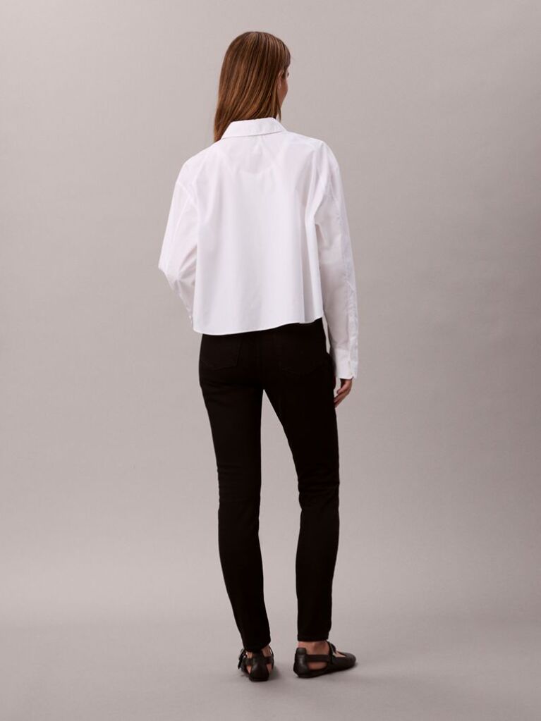 Μαύρο Ψηλόμεσο Τζιν Με Skinny Γραμμή  Γυναίκα