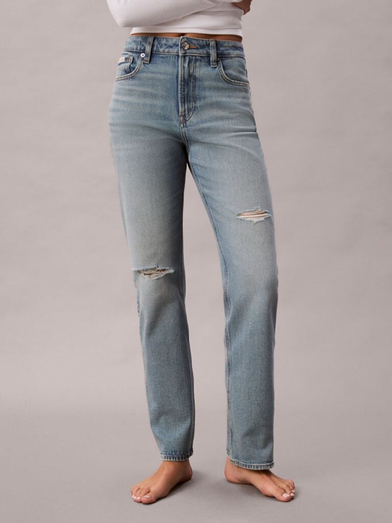 Denim Ψηλόμεσο Τζιν Σε Ίσια Γραμμή  Γυναίκα