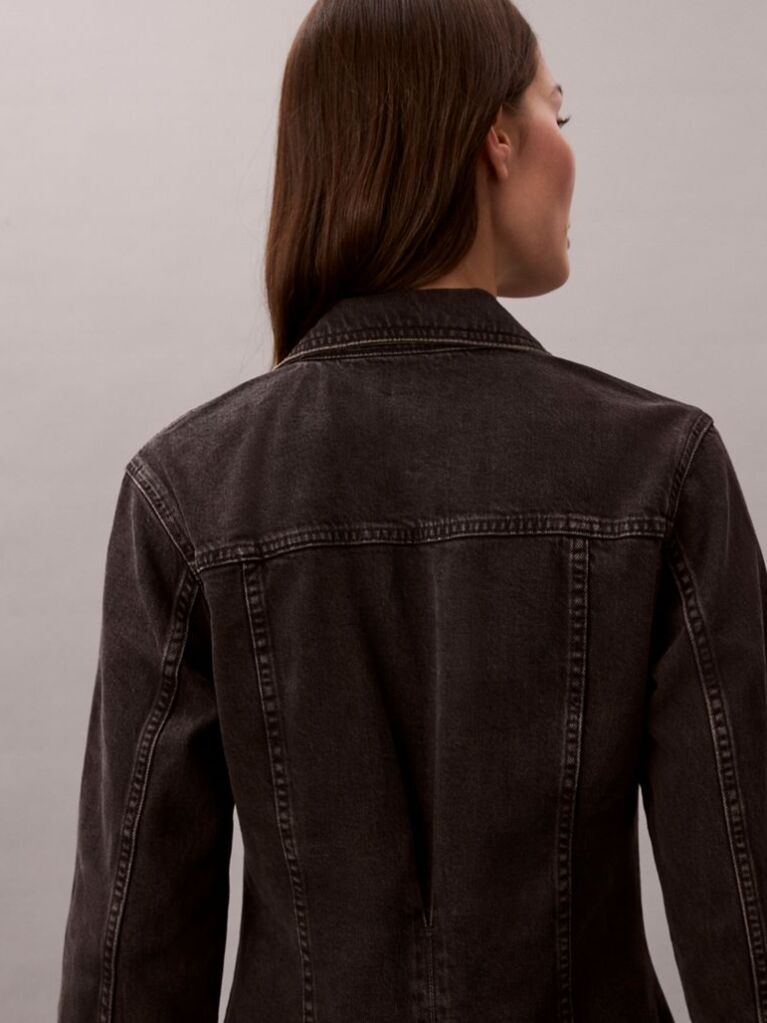 Μαύρο Denim Φόρεμα Σε Στιλ Πουκάμισου  Γυναίκα