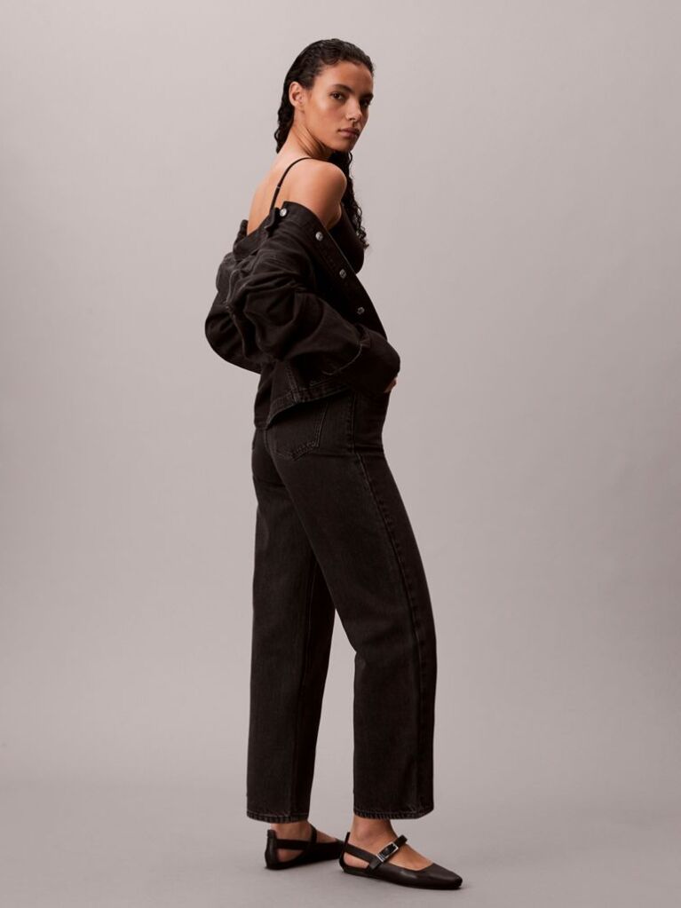 Black Barrel Fit Jeans  Women