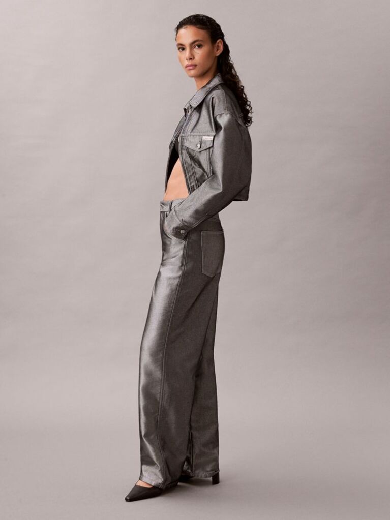 Silver Relaxed Barrel Jeans  Women