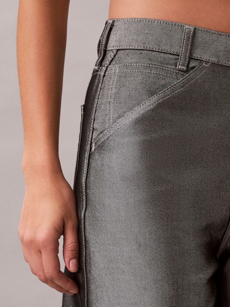 Silver Relaxed Barrel Jeans  Women
