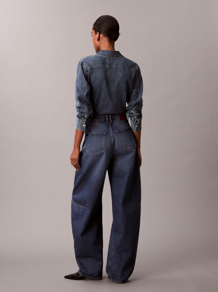 Denim High Rise Barrel Jeans  Women