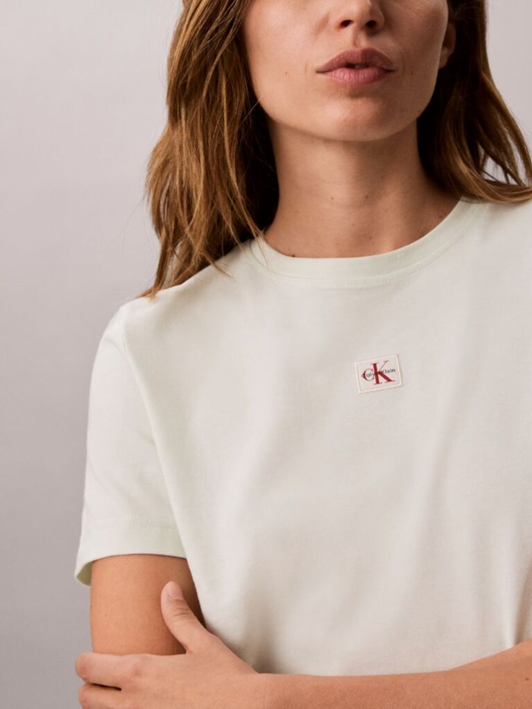 Green Soft Cotton Badge T-shirt  Women