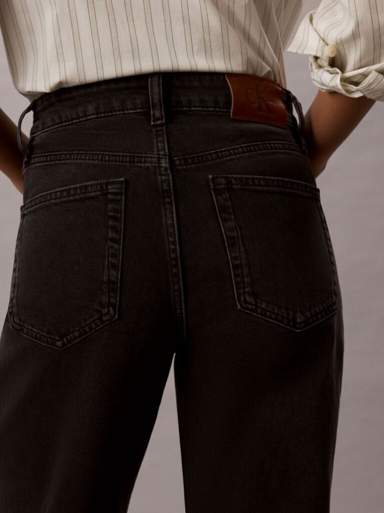 Black High Rise Straight Jeans  Women