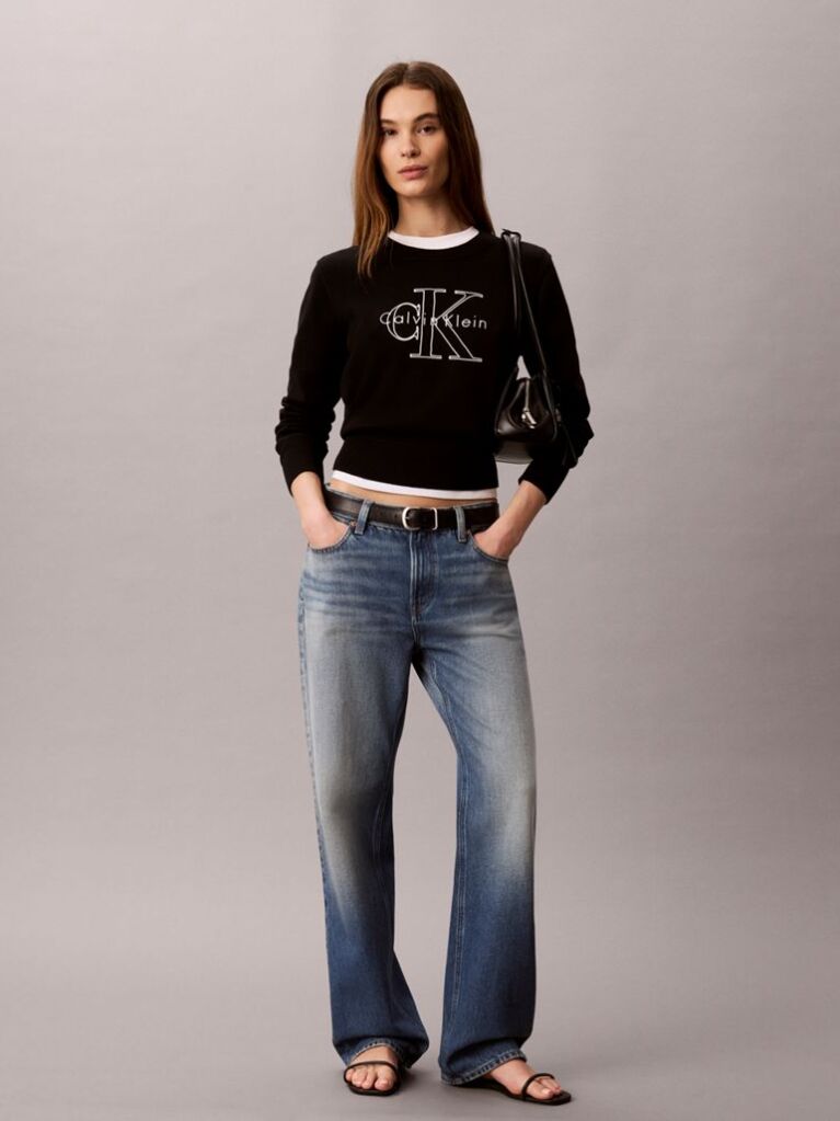 Black Monologo Outline Jumper  Women