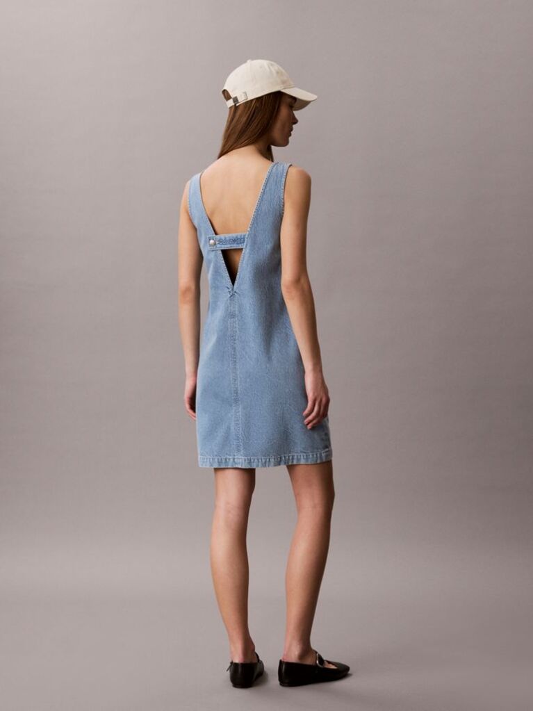 Denim Μίνι Denim Φόρεμα Shift  Γυναίκα