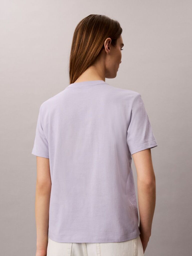 Μοβ Κλασικό T-Shirt Με Script Λογότυπο  Γυναίκα