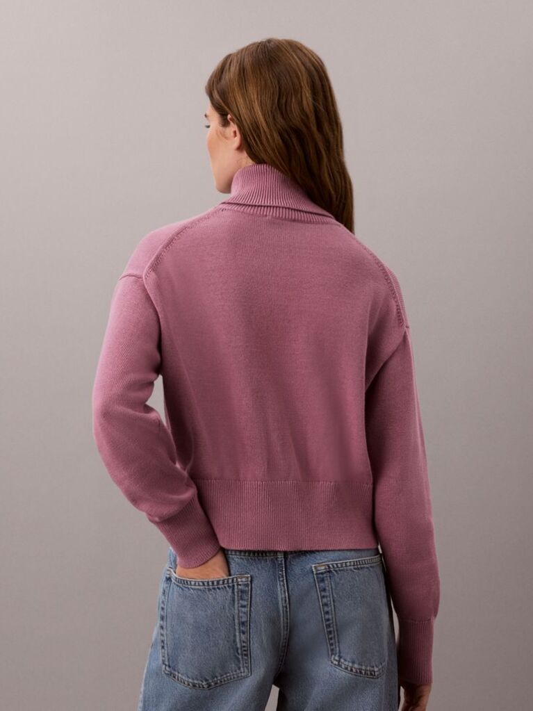 Pink Monologo Turtleneck Jumper  Women