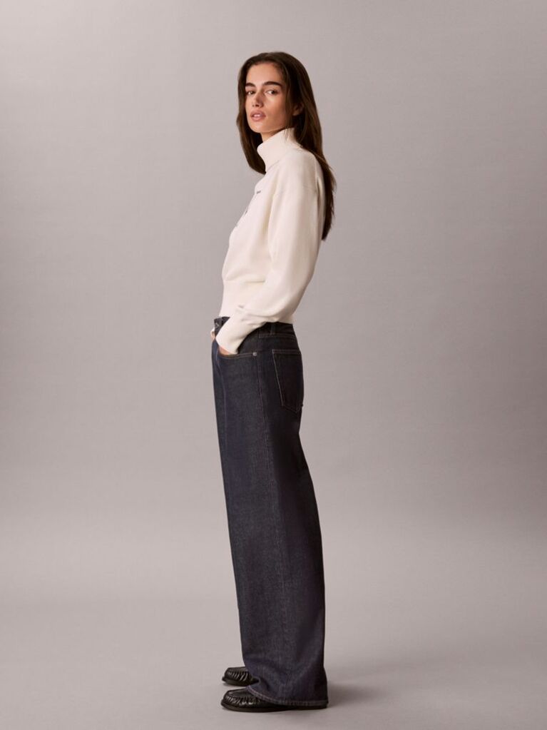 White Monologo Turtleneck Jumper  Women