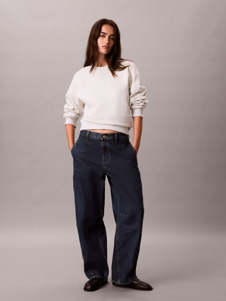 Denim Τζιν Cargo Με Χαλαρή Γραμμή Barrel  Γυναίκα