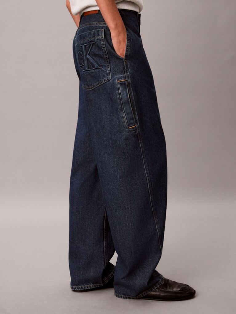 Denim Τζιν Cargo Με Χαλαρή Γραμμή Barrel  Γυναίκα