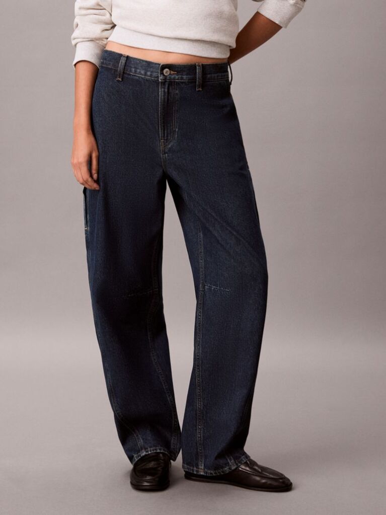 Denim Τζιν Cargo Με Χαλαρή Γραμμή Barrel  Γυναίκα