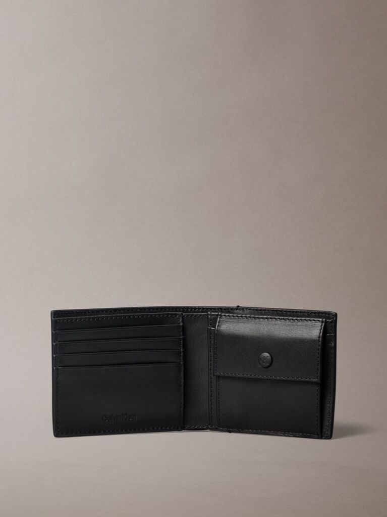 Black Leather Billfold Wallet and Belt Gift Set  Men