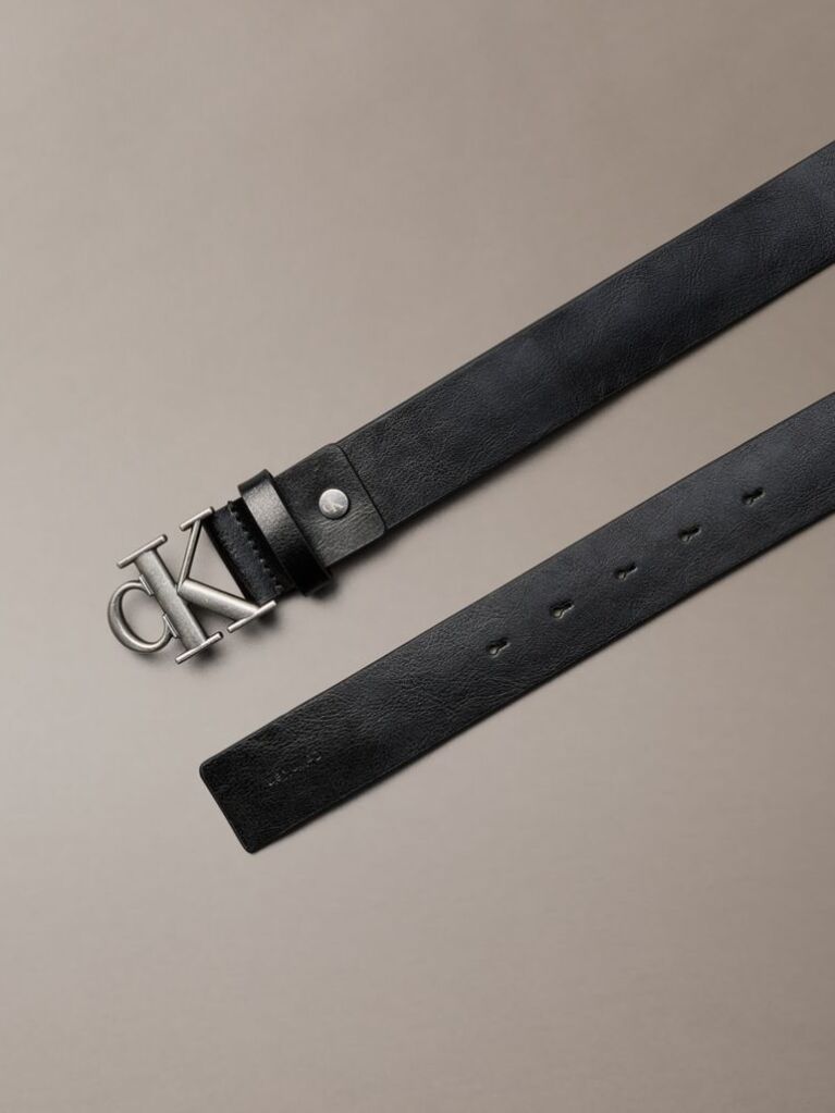 Black Leather Billfold Wallet and Belt Gift Set  Men