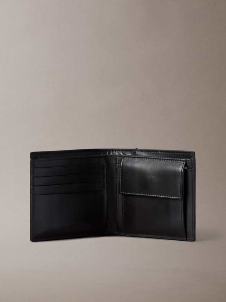 Black Leather Wallet and Key Fob Gift Set  Men