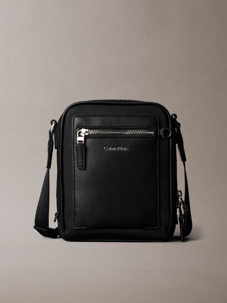 Black Crossbody Reporter Bag  Men