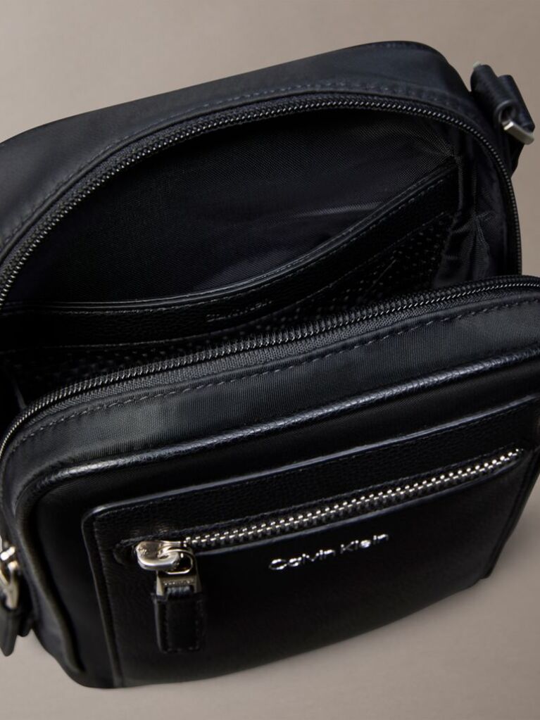 Black Crossbody Reporter Bag  Men