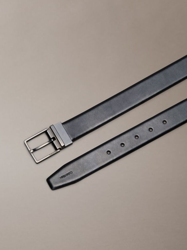 Black Full-Grain Leather Belt  Men