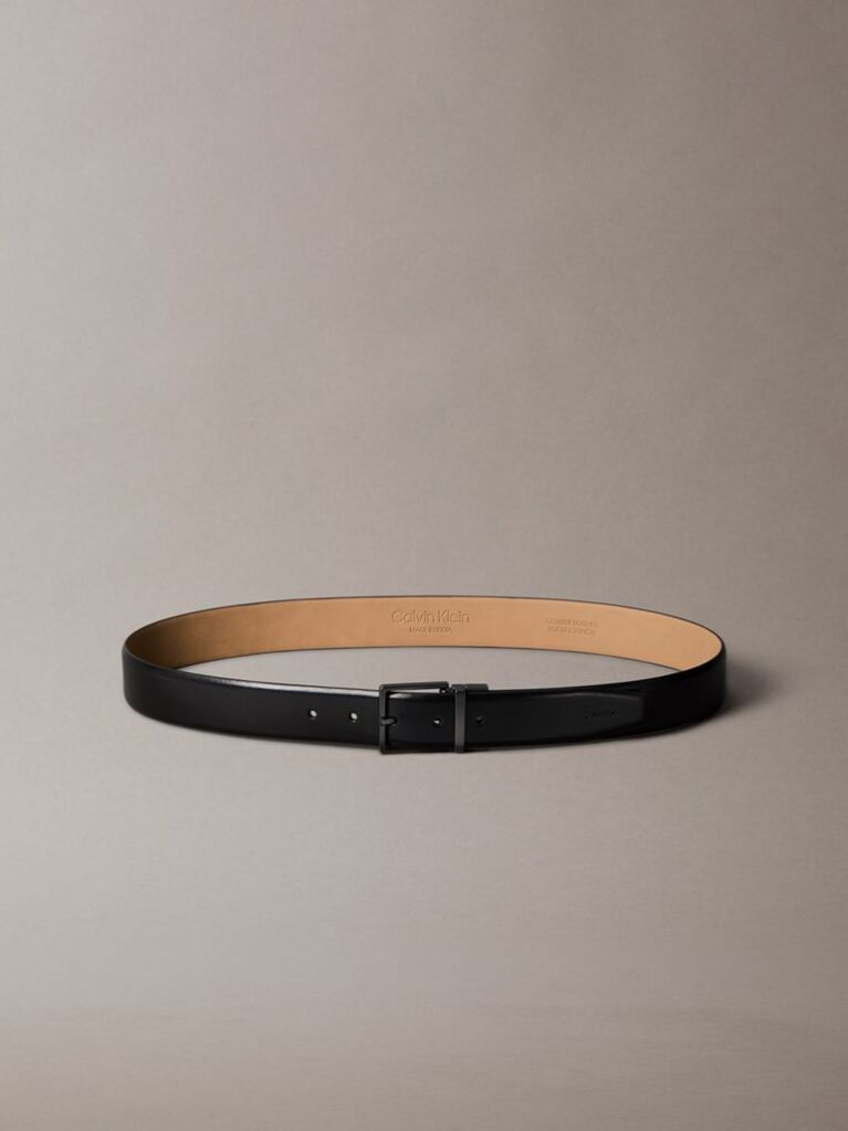 Black Full-Grain Leather Belt  Men