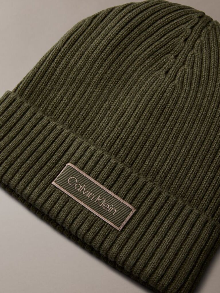 Green Cotton Cashmere Blend Beanie  Men