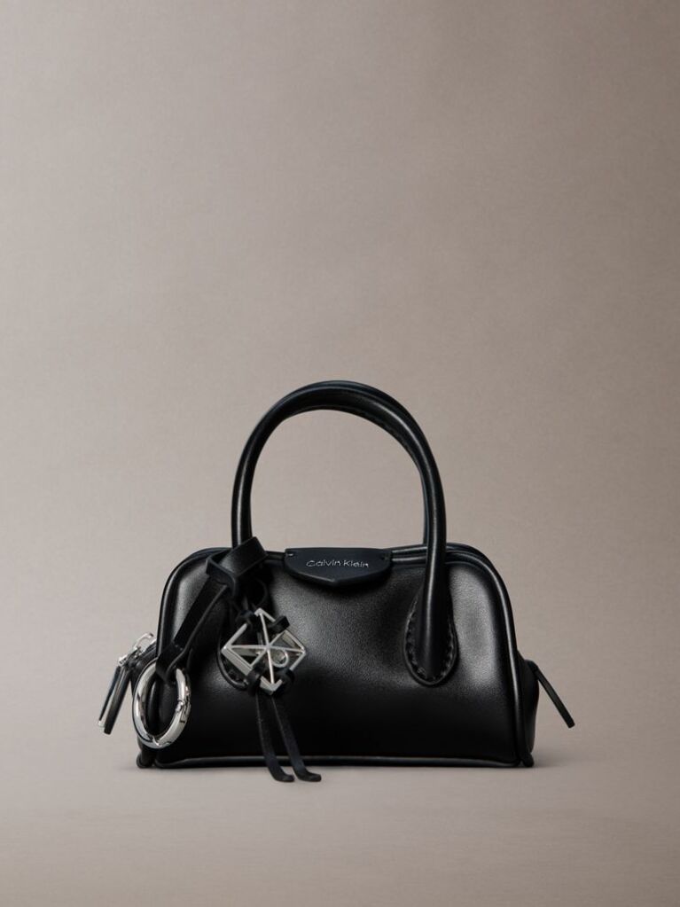 Black Mini Shoulder Bag Charm  Women