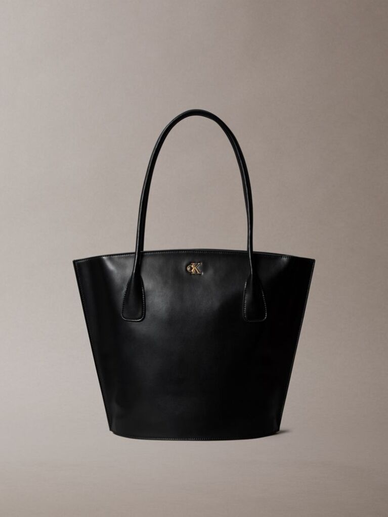 Black Monogram Logo Hardware Tote Bag  Women