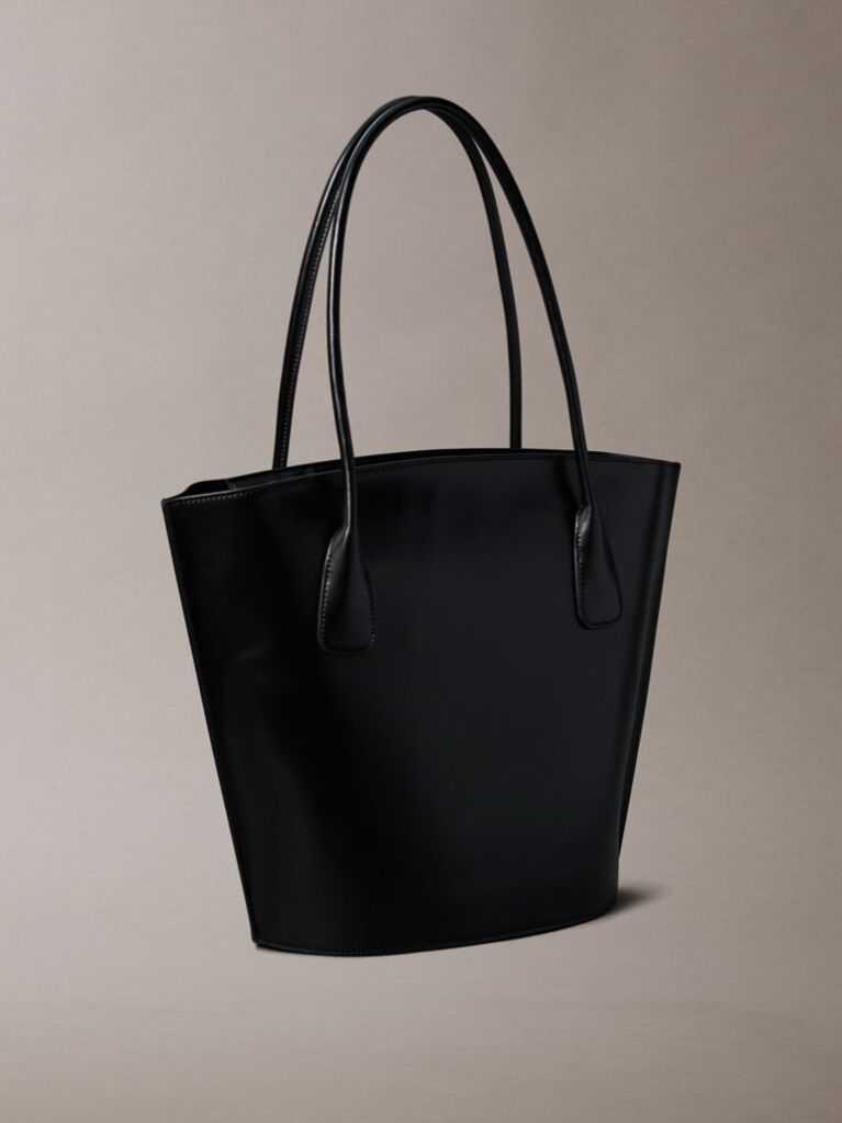 Black Monogram Logo Hardware Tote Bag  Women