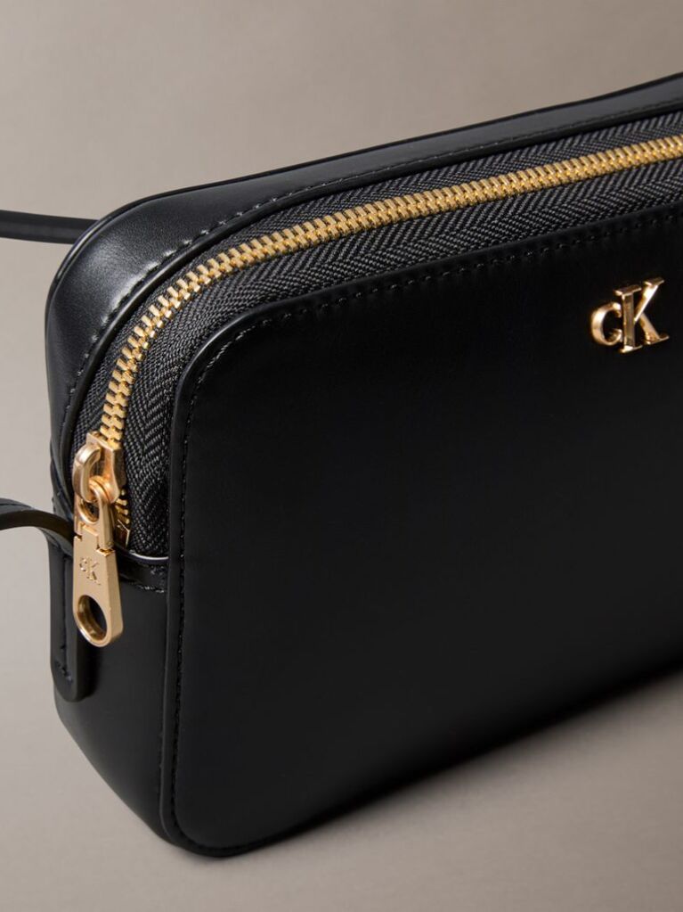 Black Monogram Logo Hardware Camera Bag  Women
