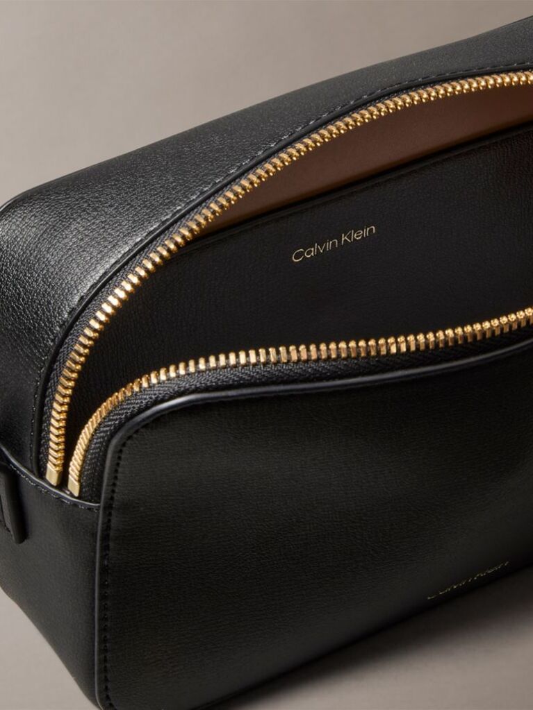 Black Foil Logo Camera Bag  Women