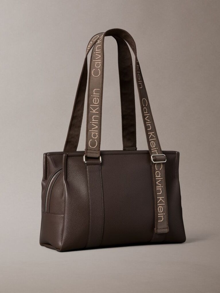 Brown Logo Strap Tote Bag  Women