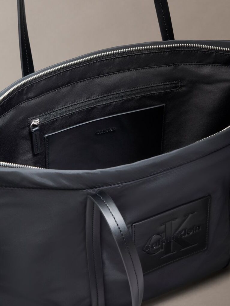 Black Embossed Monologo Tote Bag  Women