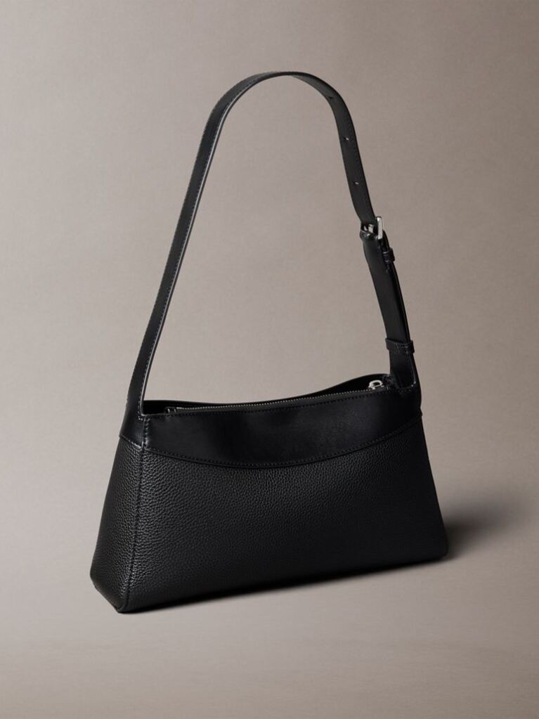 Black Signature Turn-Lock Shoulder Bag  Women