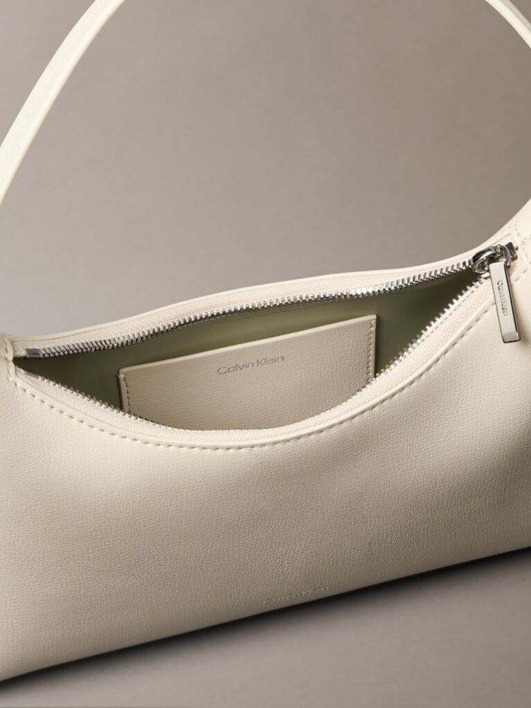 White Foil Logo Small Shoulder Bag  Women