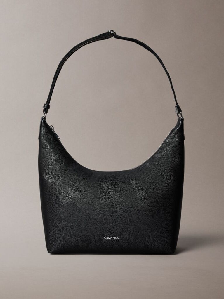 Black Logo Strap Shoulder Bag  Women