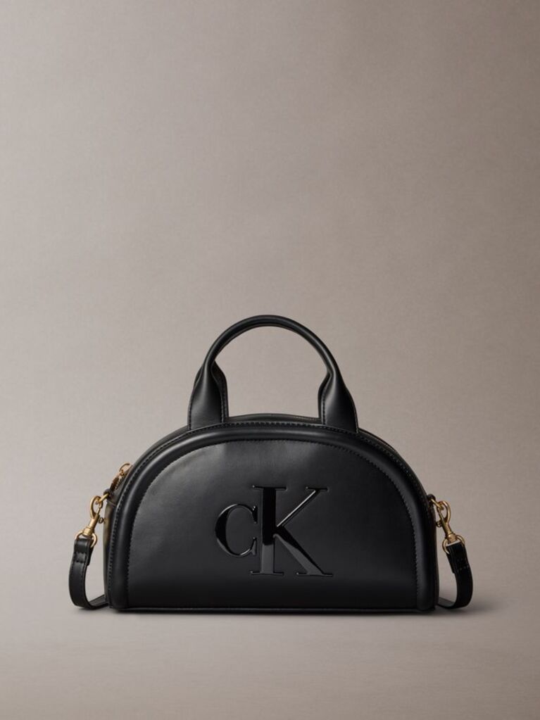 Black Signature Monogram Crossbody Bag  Women