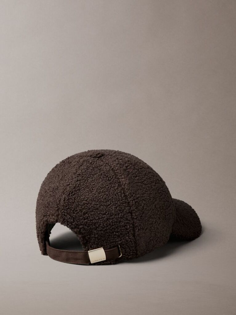 Brown Sherpa Baseball Cap  Women