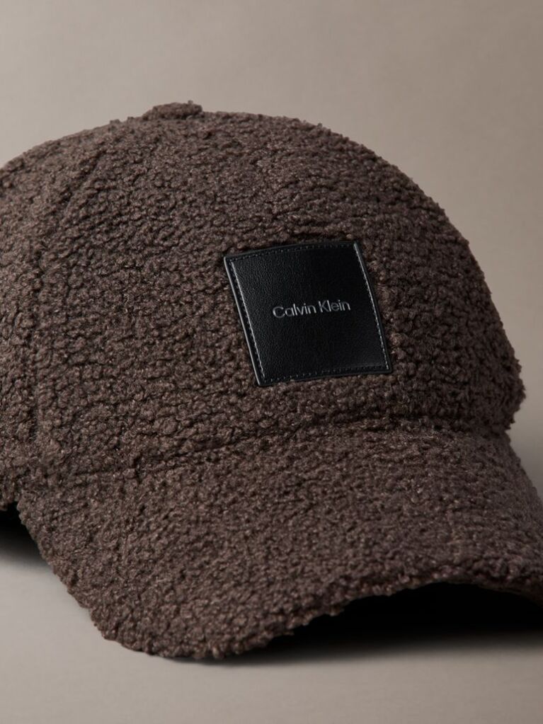 Brown Sherpa Baseball Cap  Women