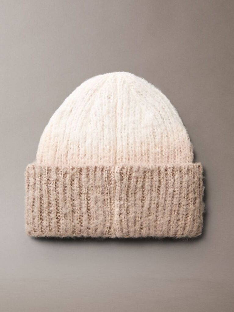 Brown Monologo Ombre Rib Beanie  Women