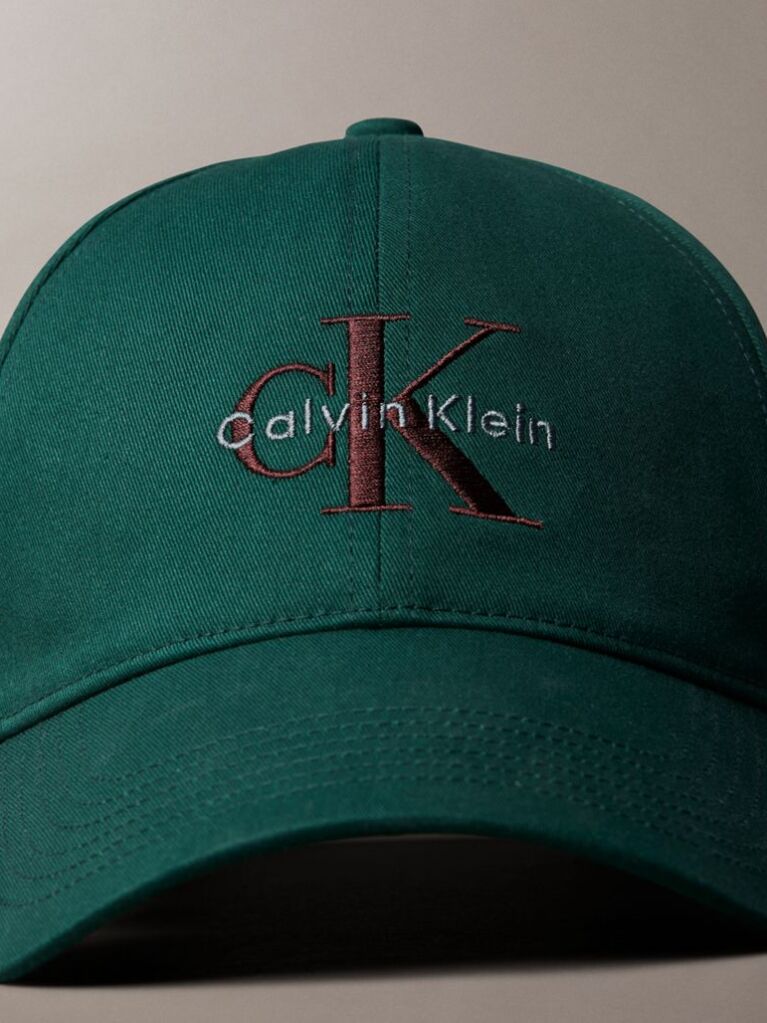 Green Twill Logo Cap  Men