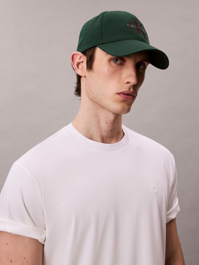 Green Twill Logo Cap  Men