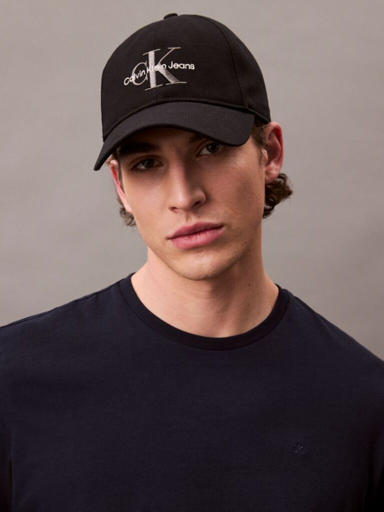 Black Twill Logo Cap  Men