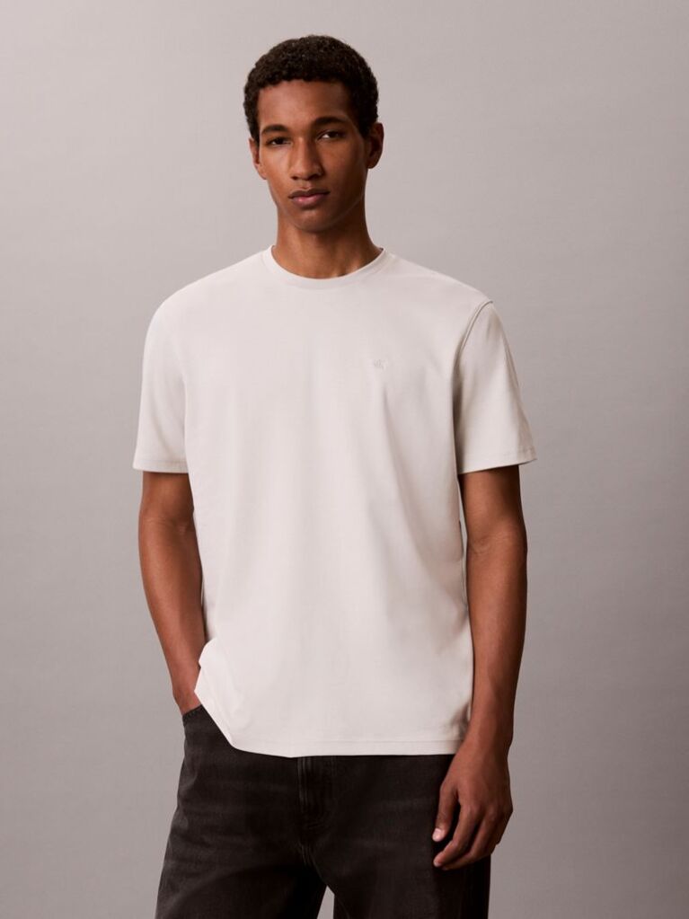 Beige Pima Cotton T-shirt  Men