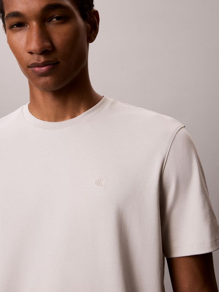 Beige Pima Cotton T-shirt  Men