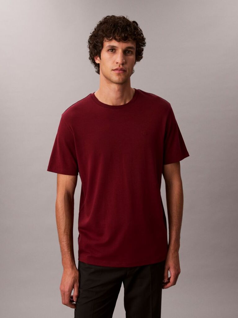 Κόκκινο Βαμβακερό T-shirt  Άνδρας